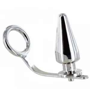 Anello con tappo anale 55 mm — Metal Hard