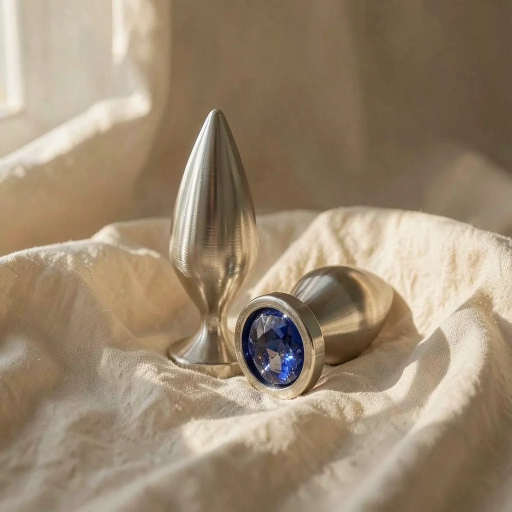 Plug anale in alluminio cristallo — Metal Hard