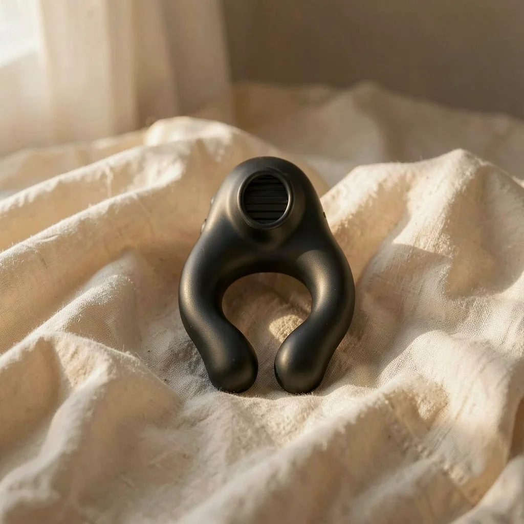 Anello Vibrante con Stimolatore Nero-Oro — Armony