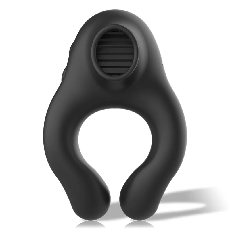 Anello Vibrante con Stimolatore Nero-Oro — Armony