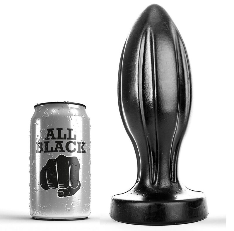 Plug 21 cm con scanalature — All Black