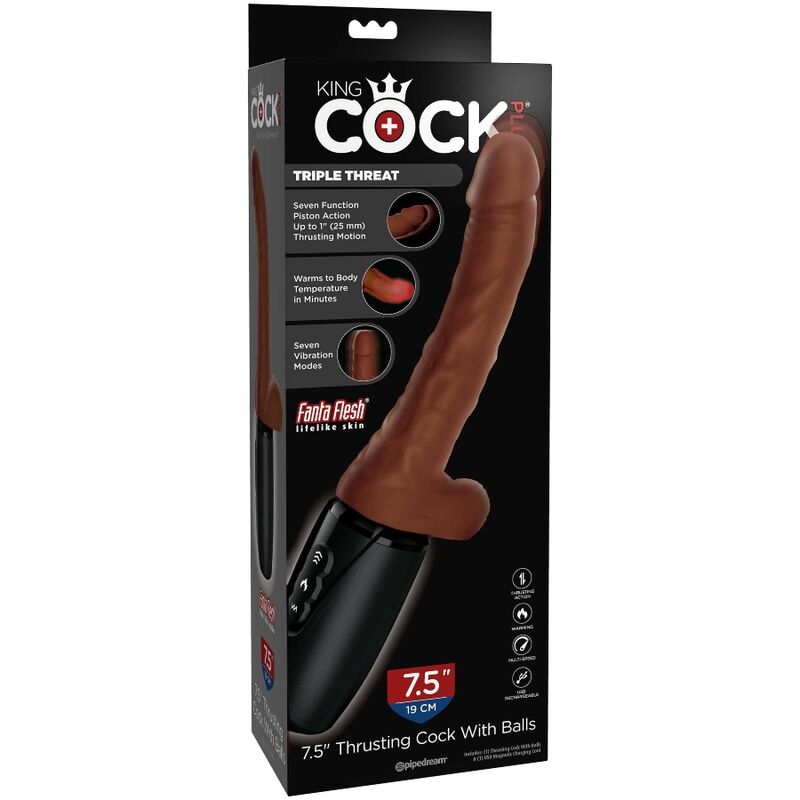 Tripla Minaccia Plus, Tono Marrone — King Cock