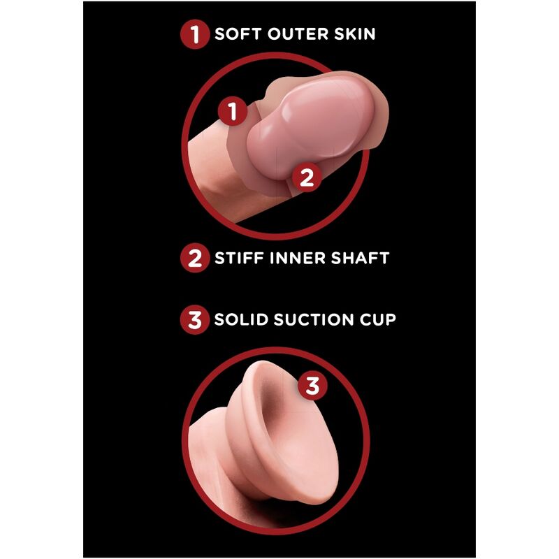 3D Sfere Oscillanti 15,2 cm, Pelle Chiara — King Cock Plus