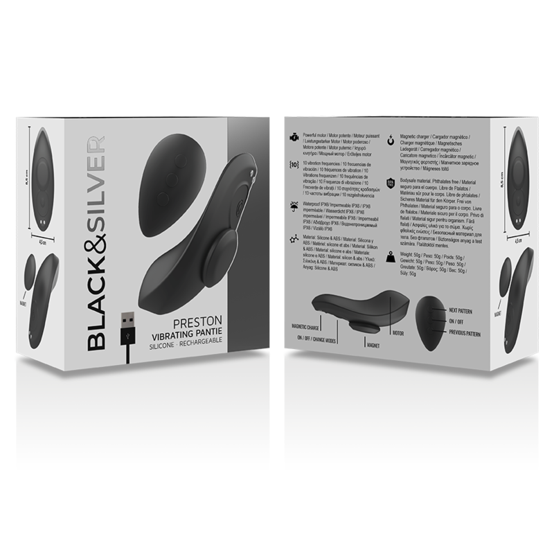 Preston Silicone Panty — Black&Silver™