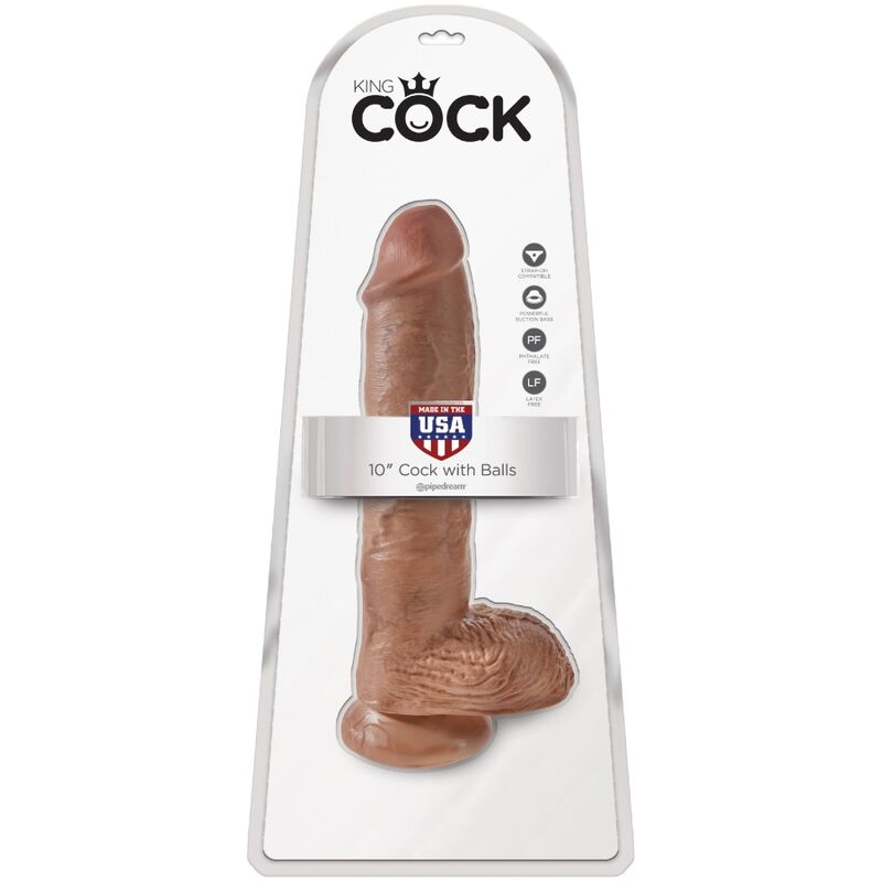 Con Sfere 19,8 cm, Caramel — King Cock