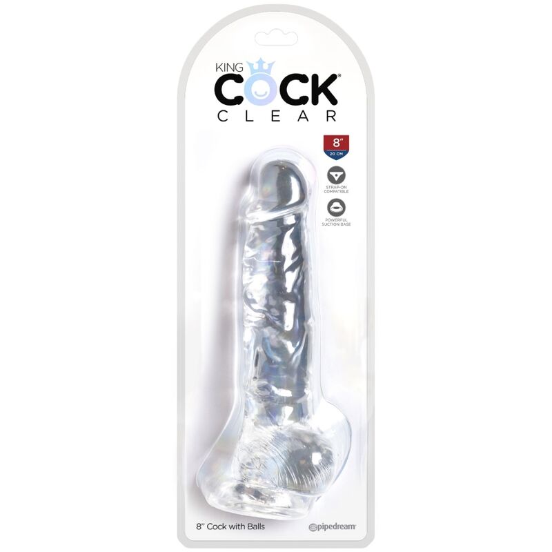 King Cock Clear 16,5 cm Trasparente con Sfere — Pipedream