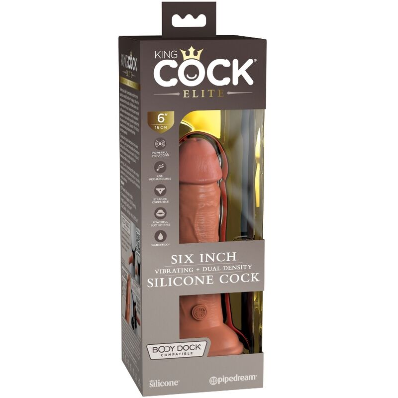 King Cock Elite Vibrante 15.2 cm Caramel — Pipedream