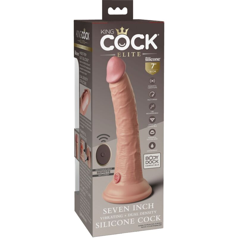 King Cock Elite Vibrante Telecomando 17.8 cm — Pipedream