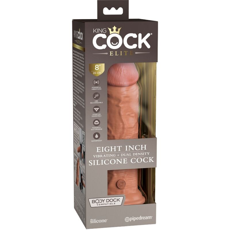 King Cock Elite Vibrante 20.3 cm Caramel — Pipedream