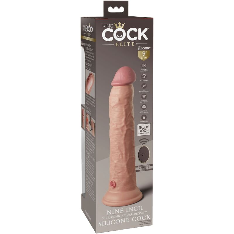 King Cock Elite Vibrante Telecomando 23 cm — Pipedream