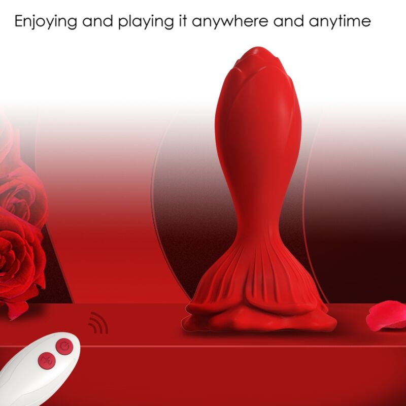 Vibratore rosa e plug anale con telecomando — Armony