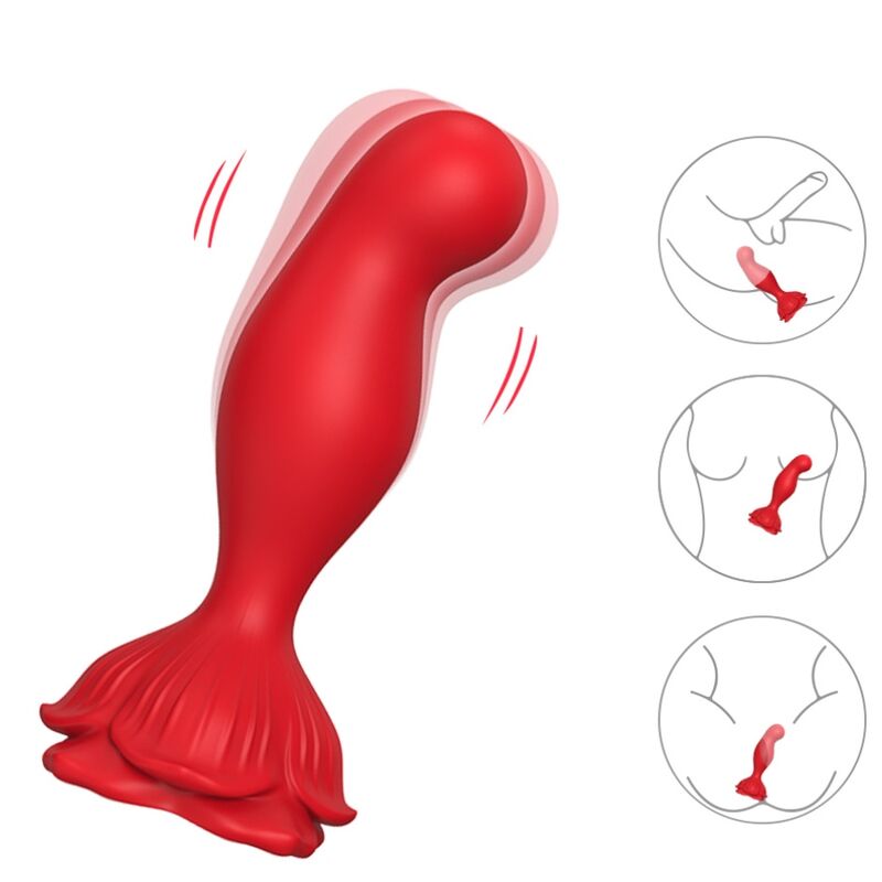 Vibratore a forma di rosa e plug anale — Armony