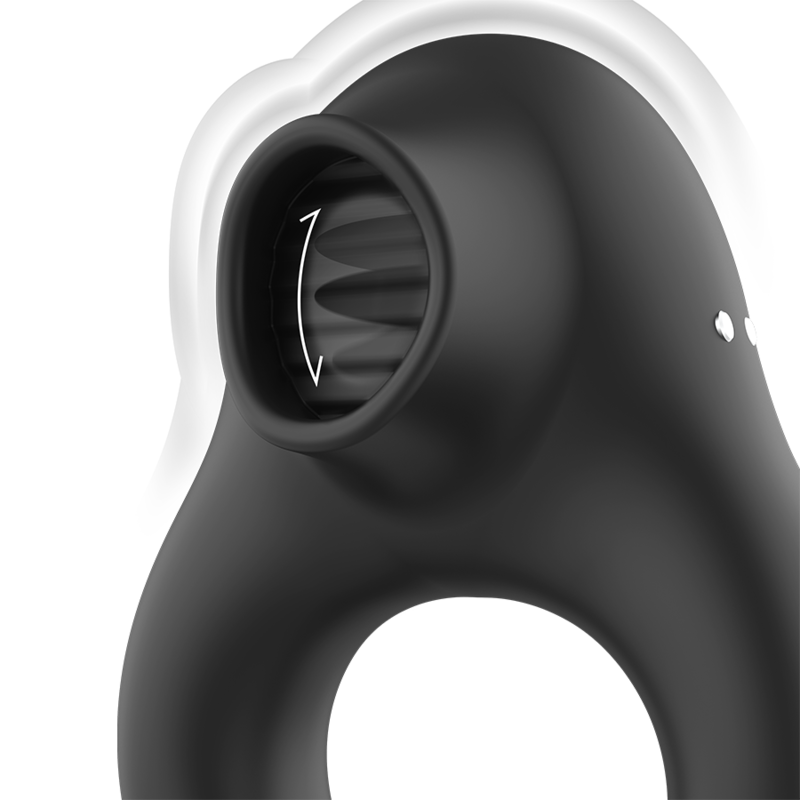 Anello Vibrante con Stimolatore Nero-Oro — Armony