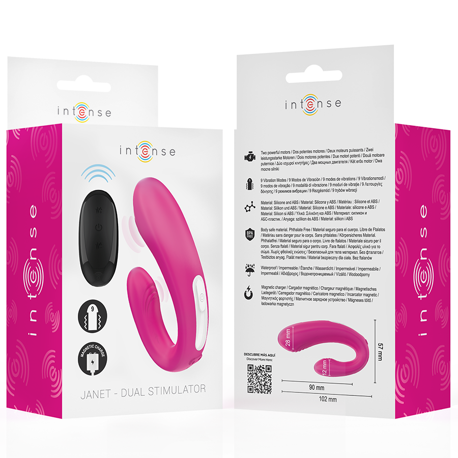 Janet Doppio Stimolatore Rosa — Intense
