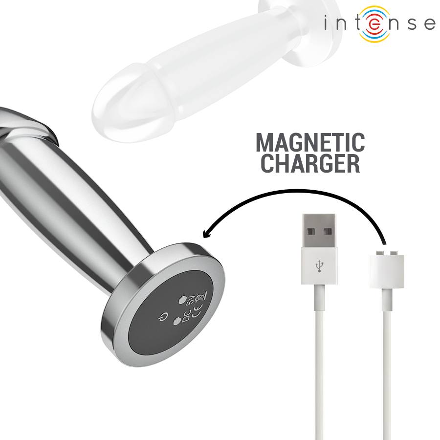 Plug Dildo Vibrante in Metallo S — Intense