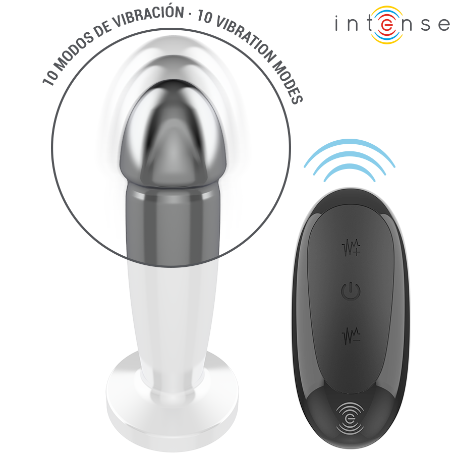 Plug Dildo Vibrante in Metallo S — Intense
