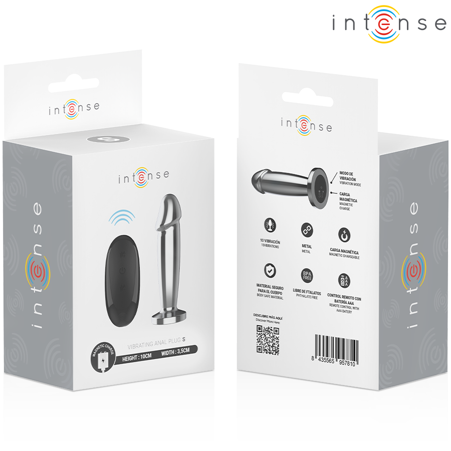 Plug Dildo Vibrante in Metallo S — Intense