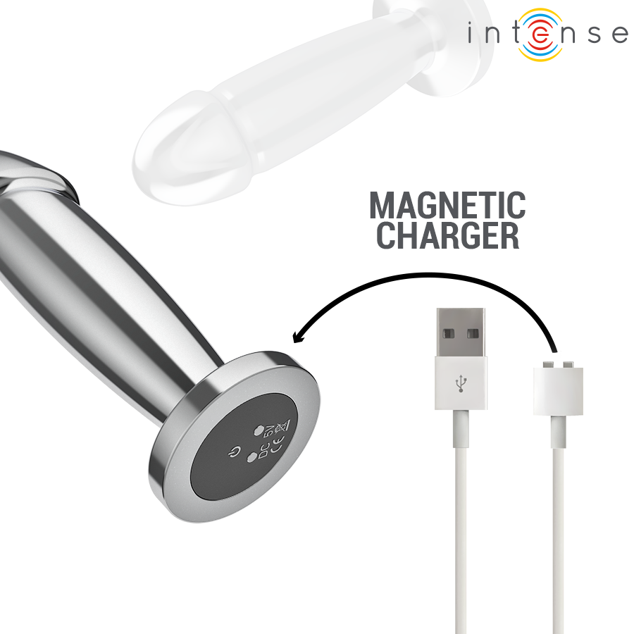 Plug Dildo Vibrante in Metallo M — Intense