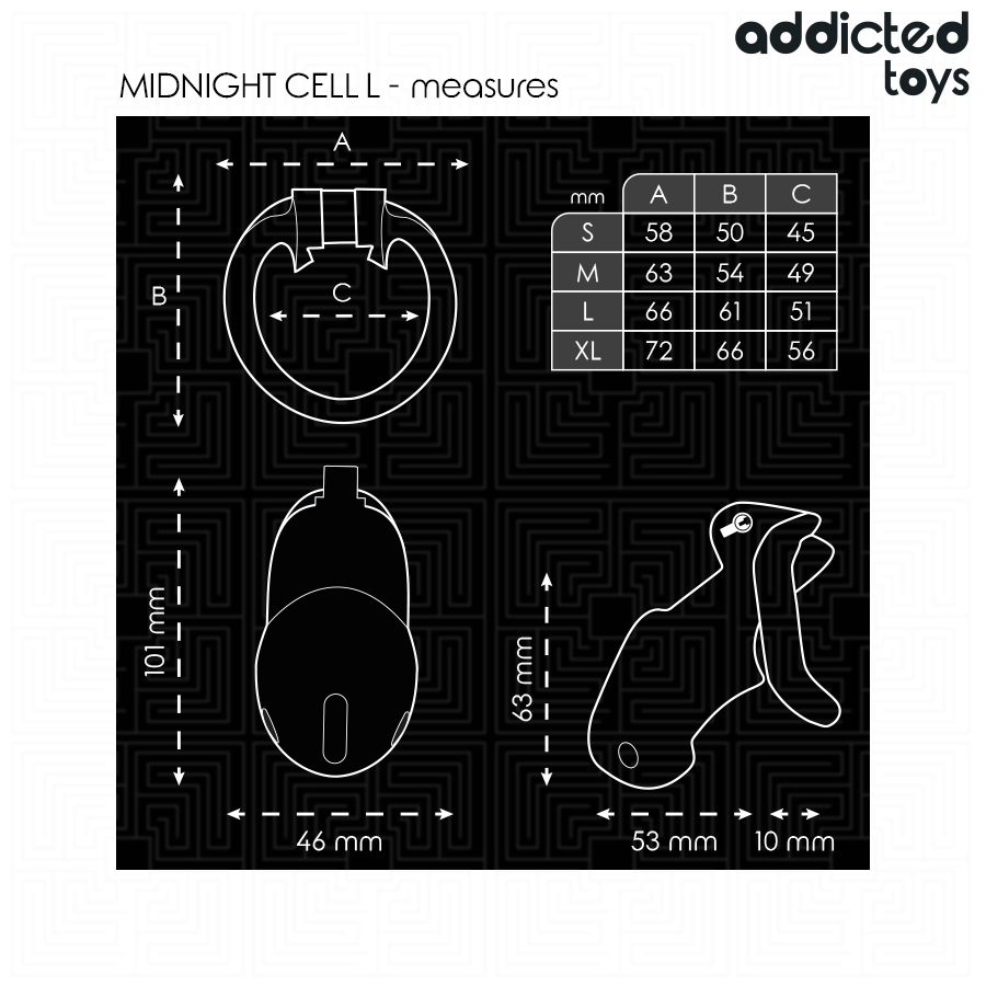 Midnight Cell Taglia L — Addicted Toys Locked