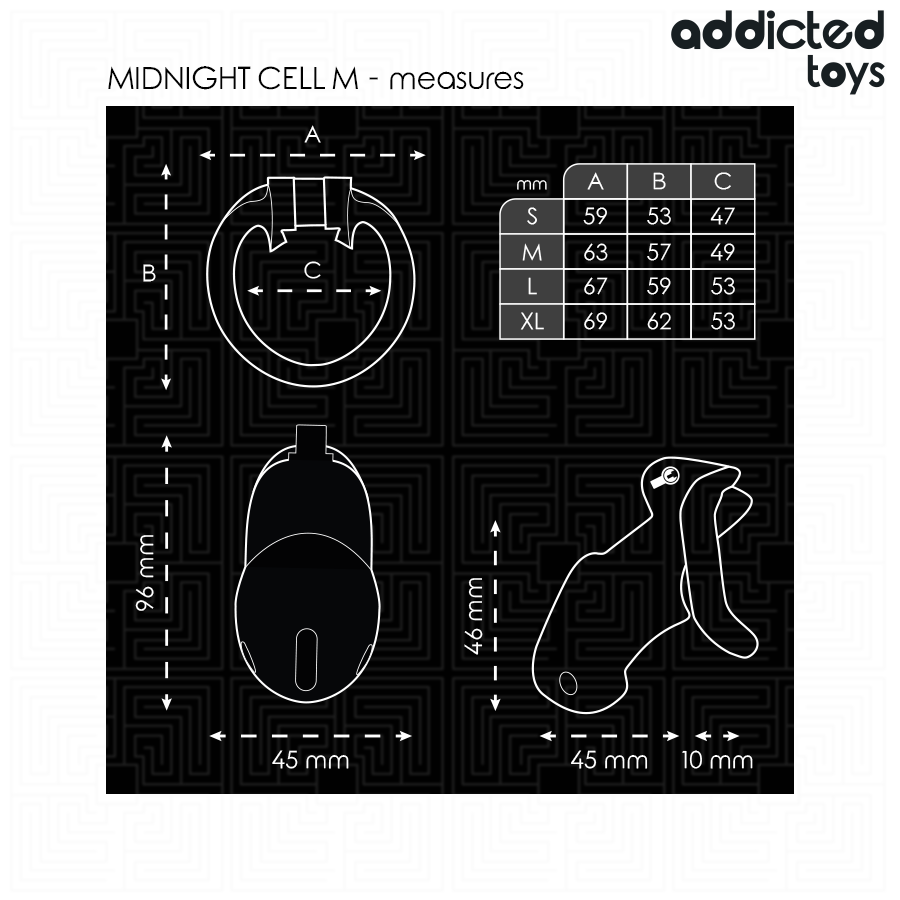 Midnight Cell Taglia M — Addicted Toys Locked