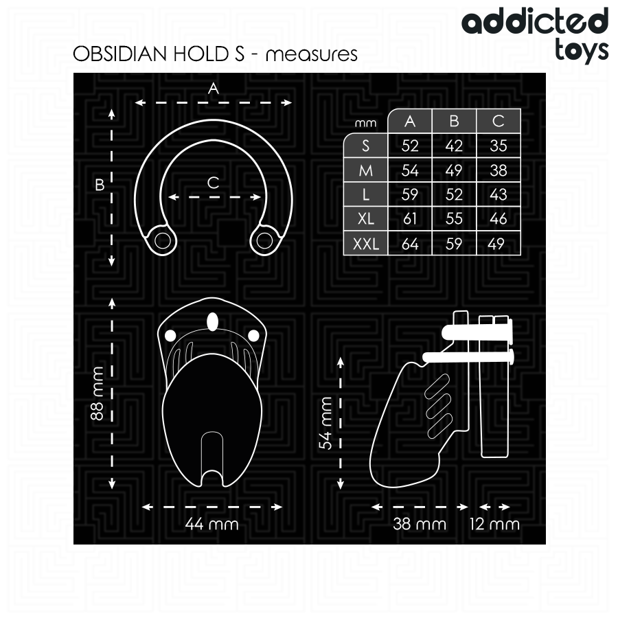 Obsidian Hold Taglia S — Addicted Toys Locked