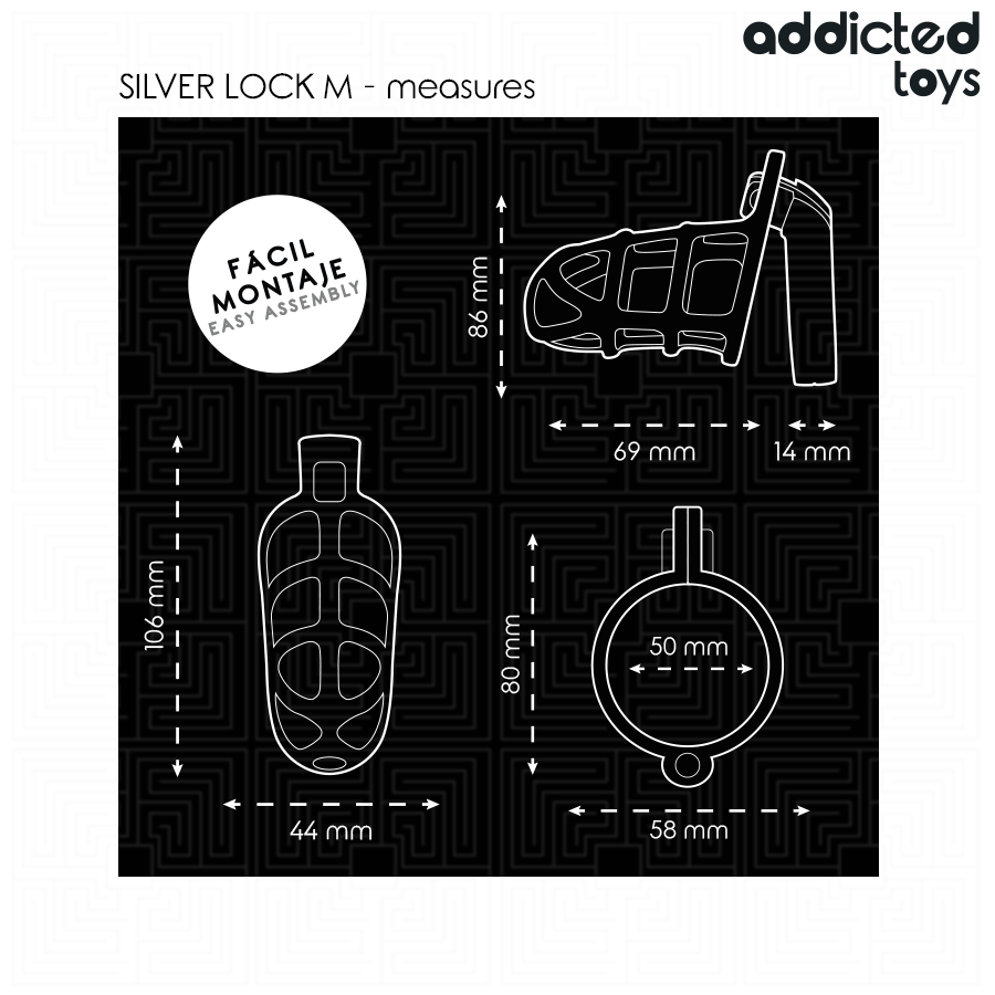 Locked Silver Lock M — Addicted Toys