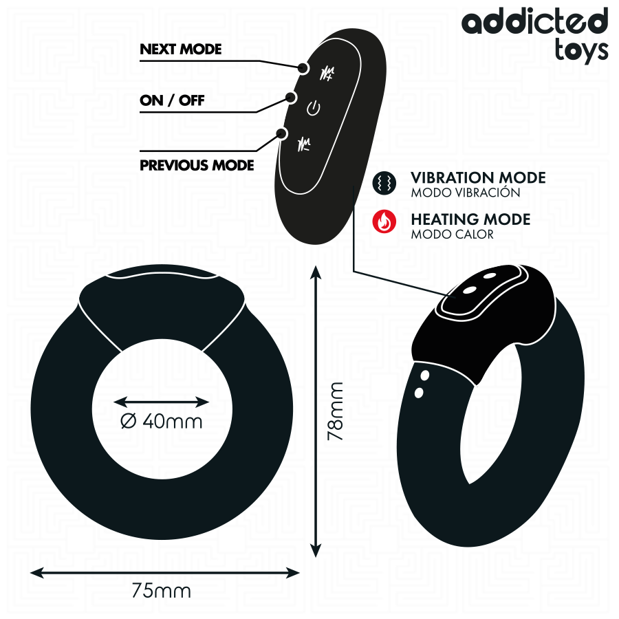 Anello Vibrante con Effetto Riscaldante — Addicted Toys