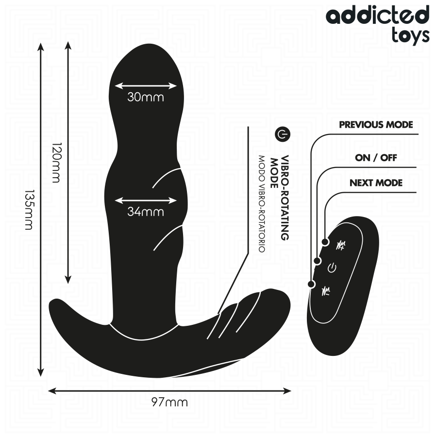 Plug Anale Rotante — Addicted Toys