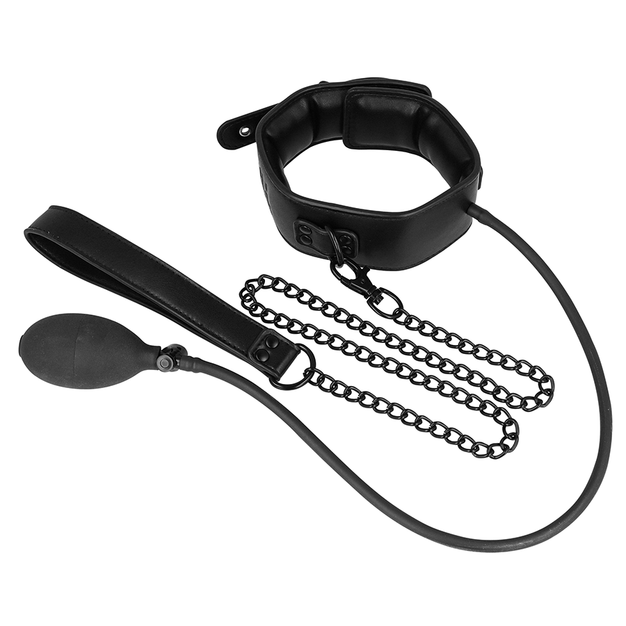Collare Gonfiabile con Catena — Fetish Submissive Bondage