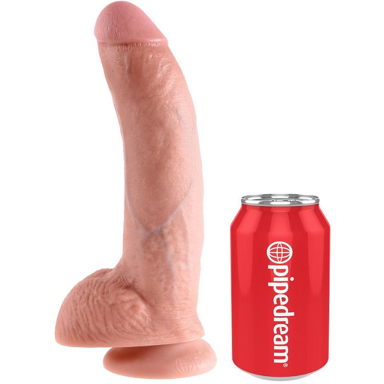 King Cock 22,9 cm Flesh con Sfere — Pipedream