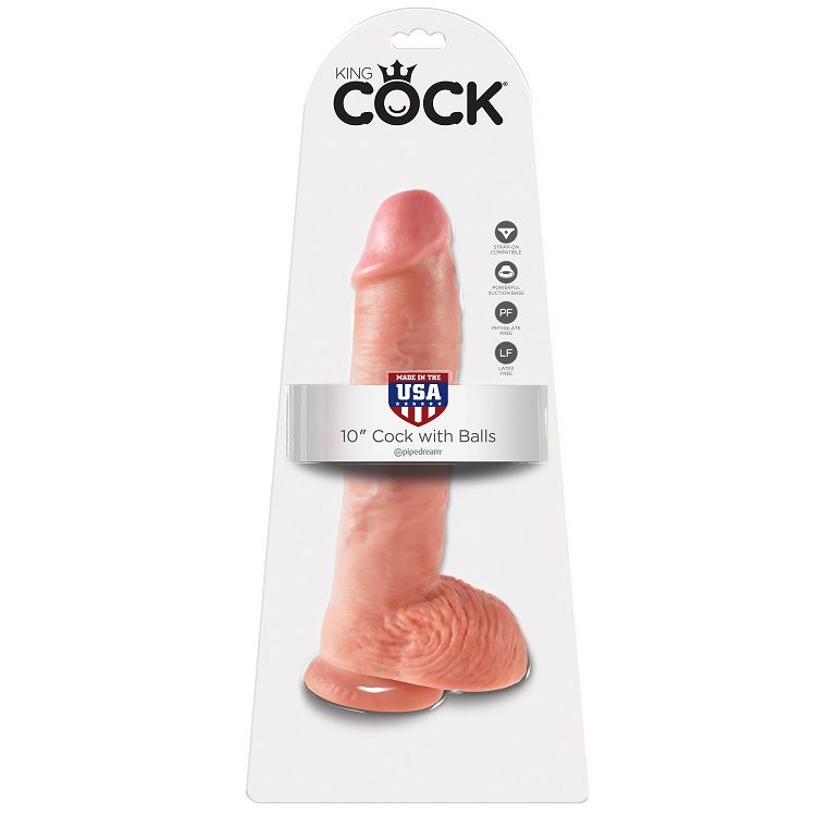 King Cock 25,4 cm Flesh con Sfere — Pipedream