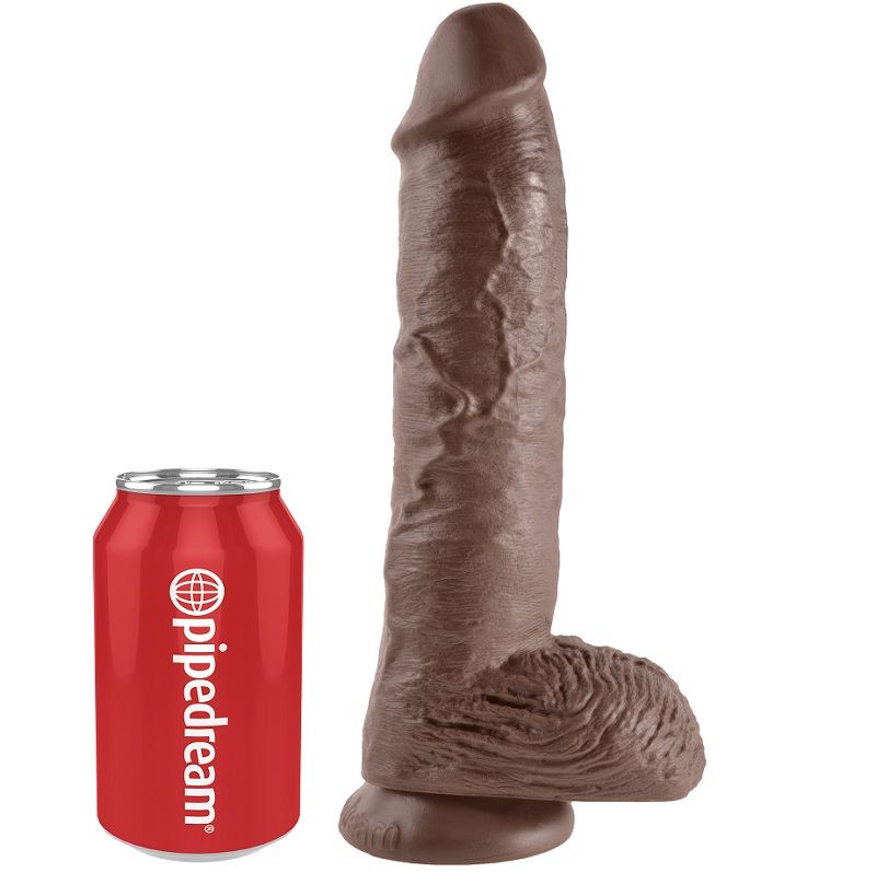 King Cock 25,4 cm Marrone con Sfere — Pipedream