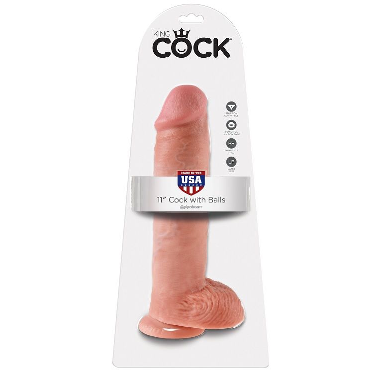 King Cock 28 cm Carne con Sfere — Pipedream