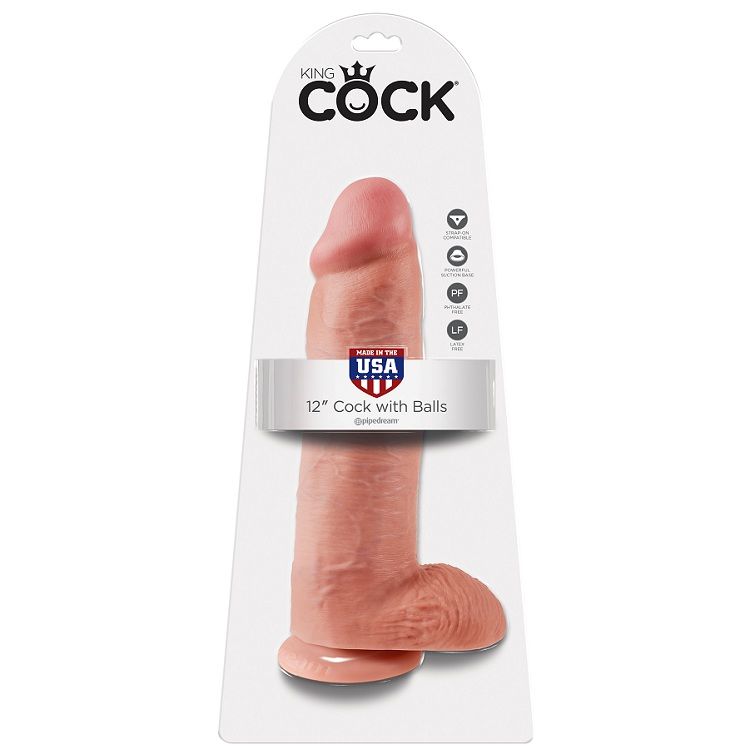 King Cock 30,5 cm Flesh con Sfere — Pipedream
