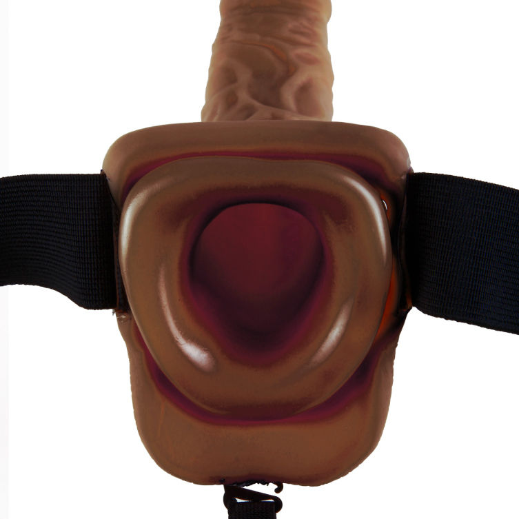 Strap-On Cavo con Sfere 22,9 cm Marrone — Fetish Fantasy