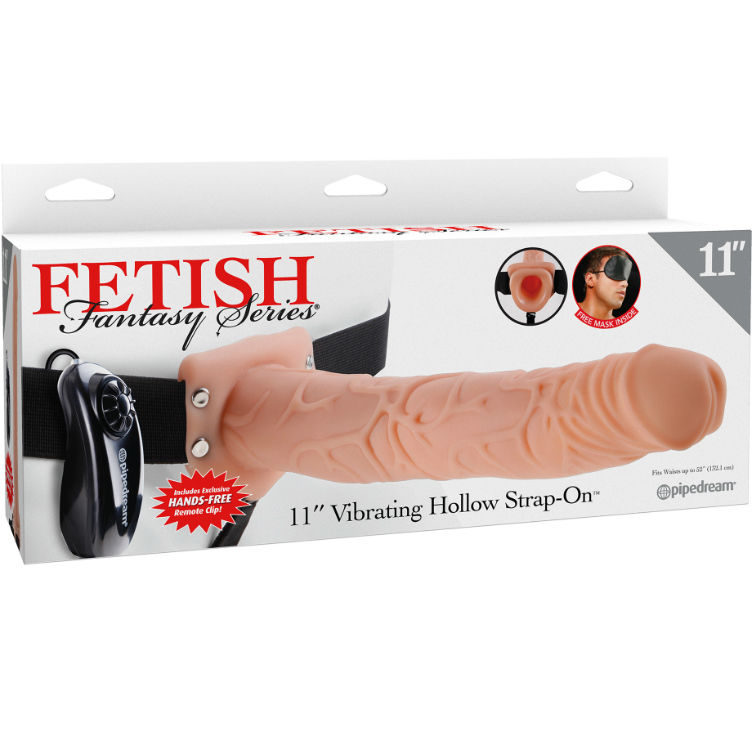 Strap-On Cavo Vibrante con Sfere 27,9 cm — Fetish Fantasy