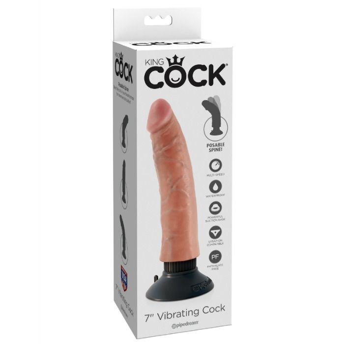 King Cock Vibrante 17,7 cm Naturale — Pipedream