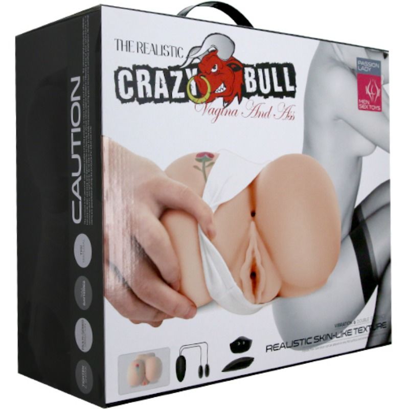 Busto Realistico con Tatuaggio e Vibrazione — Crazy Bull