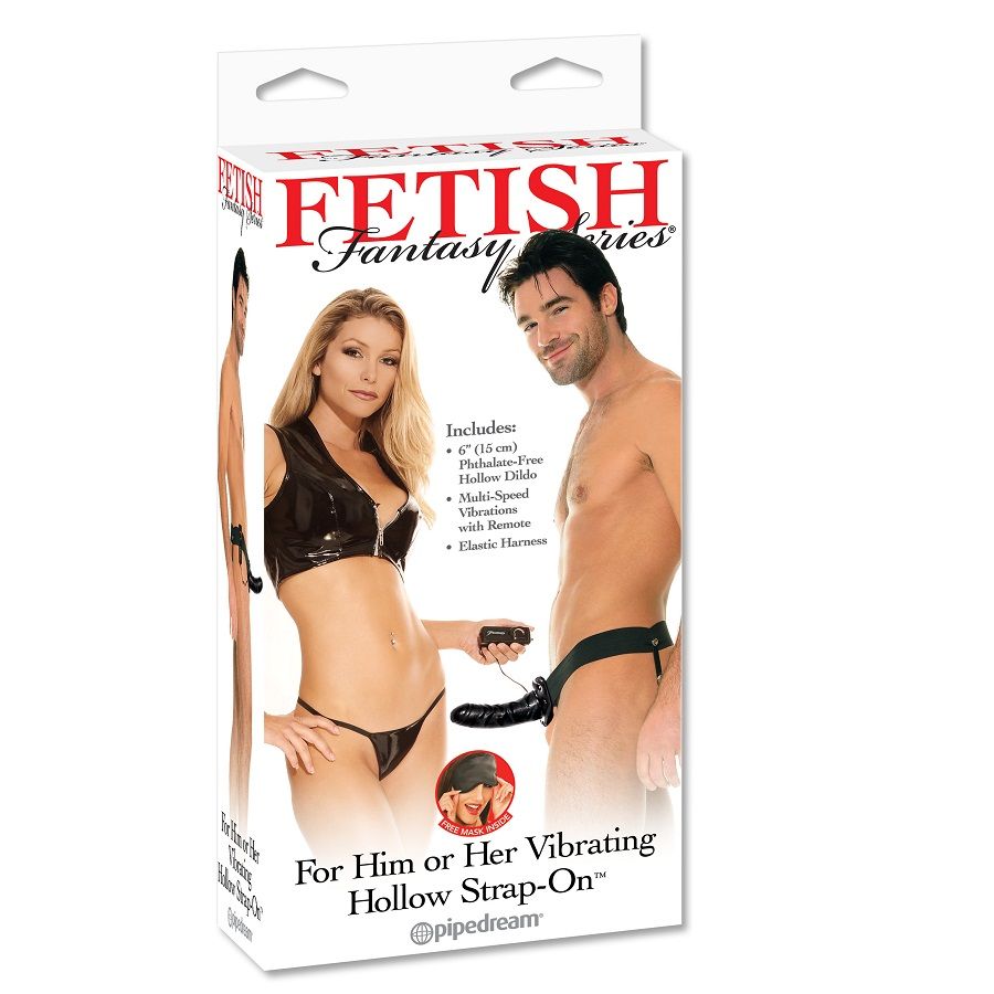 Hollow Vibrating Strap-On Nero — Fetish Fantasy Series