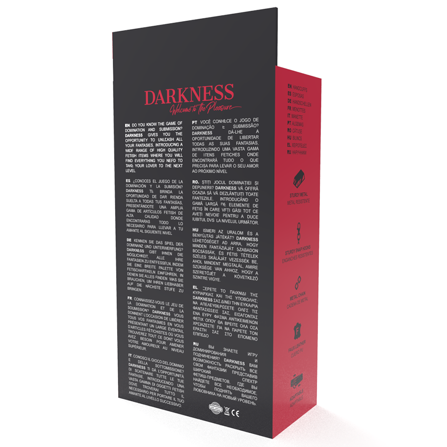 Manette regolabili in ecopelle nera — Darkness