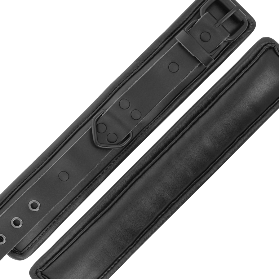Cavigliere regolabili in ecopelle nera — Darkness