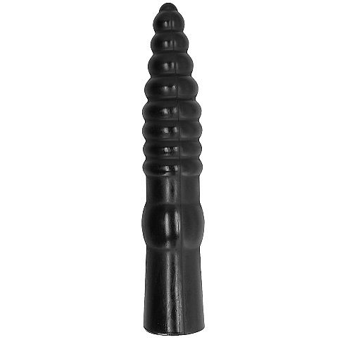 Dildo scanalato 33 cm — All Black