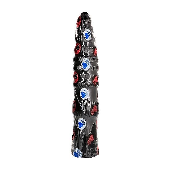 Dildo scanalato 33 cm — All Black