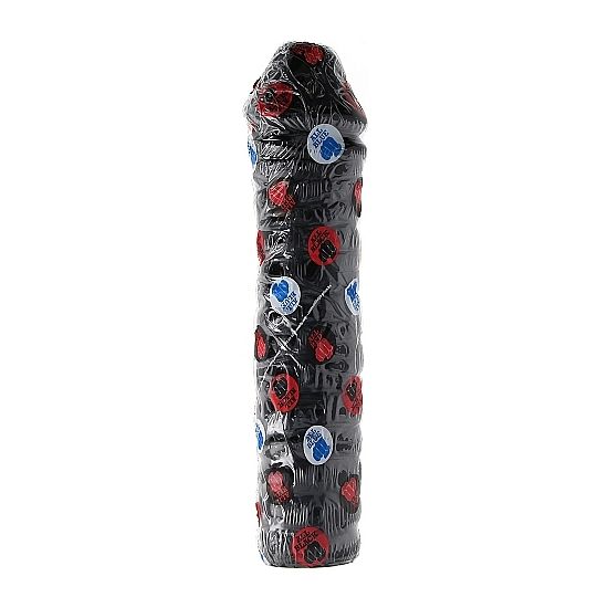 Dong scanalato 38 cm — All Black