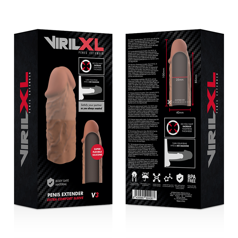 Estensione in silicone V3 marrone — VirilXL