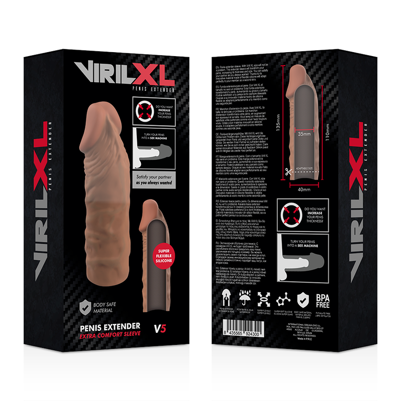 Estensione in silicone V5 marrone — VirilXL