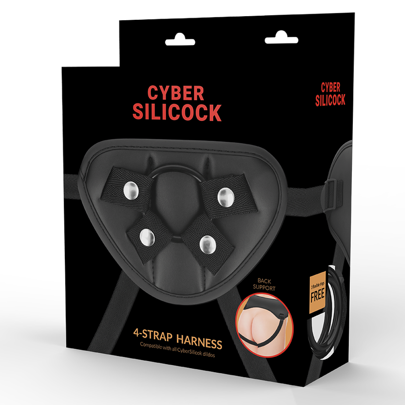 Imbracatura strap-on con 3 anelli — Cybersilicock