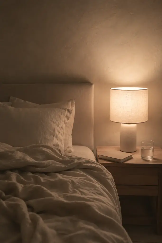 Luce soffusa in camera da letto: una lampada