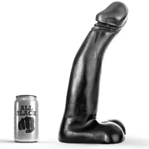 Dildo Realistico Nero 29 cm — All Black