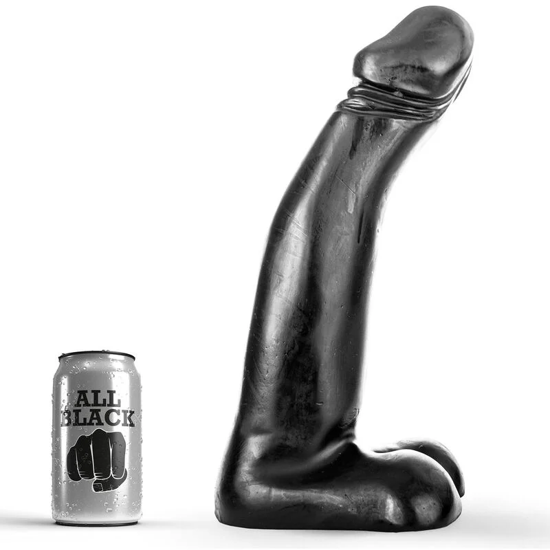 Dildo Realistico Nero 29 cm — All Black